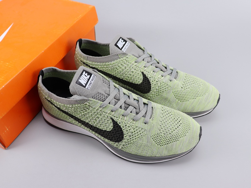 Nike Flyknit Racer Green Black Purple Shoes